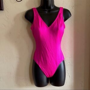 Vintage 90s  le cove pink textured swimsuit size 8